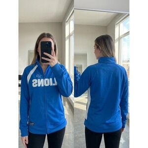 Official NFL Women's Large Detroit Lions Lined Full Zip Jacket Blue